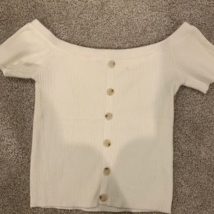 PacSun white button top